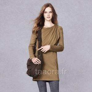 Vanessa Bruno olive green 100% wool dress FALL